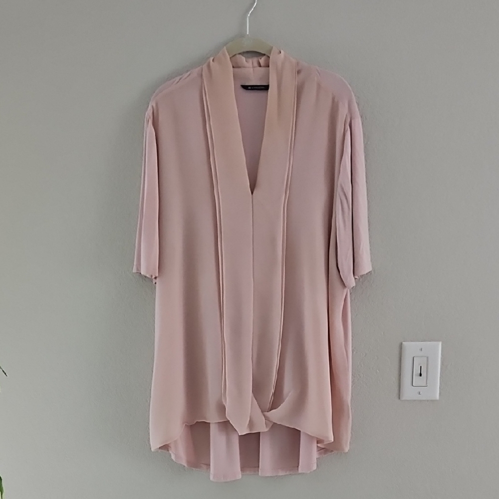H by Halston Blush Pink Textured Top